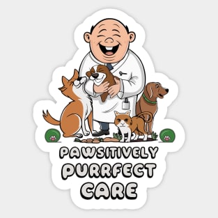 pawsitively purrfect care Sticker